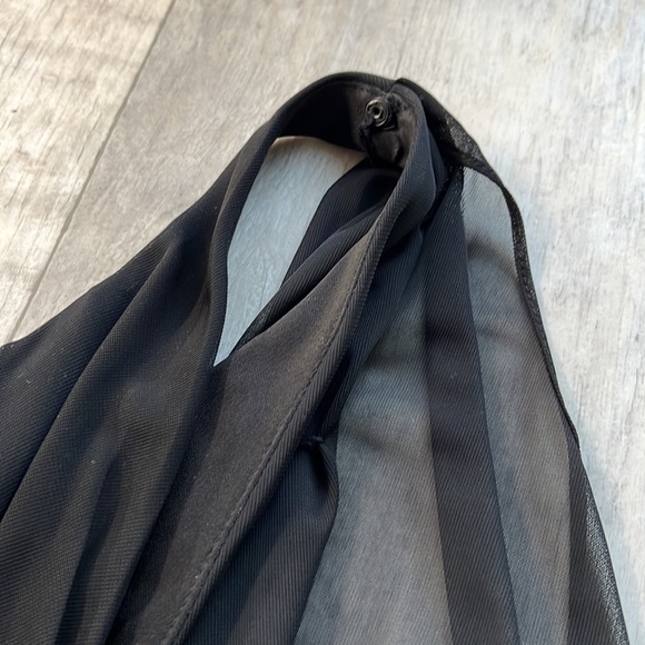 David’s bridal, black chiffon sleeveless dress, size 8 - Picture 6 of 9